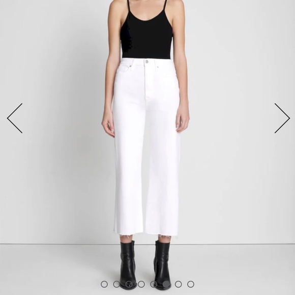 NWT 7 For All Mankind- Luxe Vintage Ultra High RiseCropped Jo White Jeans- 32 - Picture 1 of 14